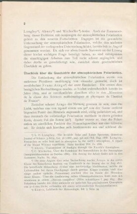 Überblick über die Geschichte der atmosphärischen Polarisation.