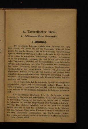 A. Theoretischer Theil.