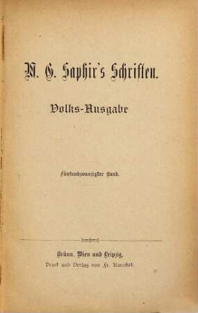 M. G. Saphir's Schriften : (In 26 Bdn.), 25