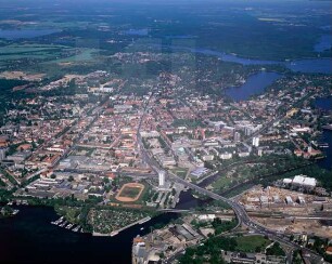 Nördliche Stadtteile von Potsdam : Blickrichtung Norden