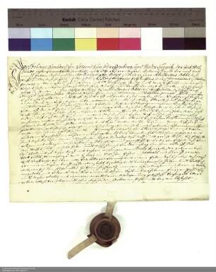 Revers Johann Reinhards von Uttenrode zum Scharfenberg und Niederlupnitz bezüglich der Belehnung mit dem Dorf und dem Gericht Bisses durch Adalbert [von Schleifras], Abt von Fulda