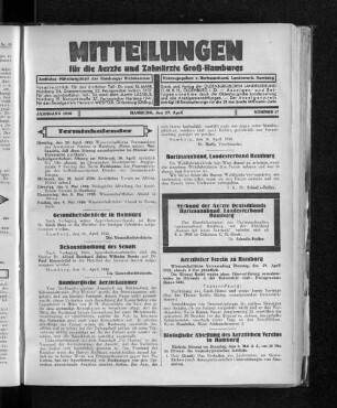 Jahrgang 1930, Hamburg, den 27. April, Nummer 17