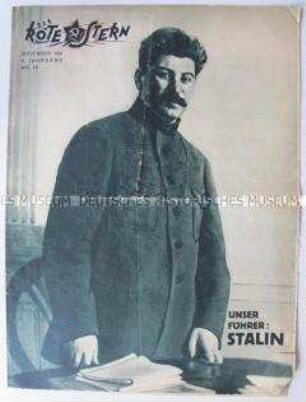 Umschlagblatt des Proletarischen Halbmonatszeitschrift "Der Rote Stern" u.a. über die Arbeitsdienstpflicht