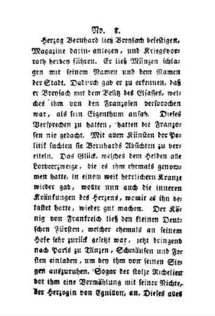 No. 8: [Todt des Herzogs Bernhard von Weimar]