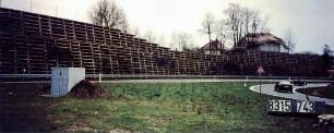 Umgehung Lauchringen, Heidenäckertunnel, Raumgitterwand westlich des Heidenäckertunnels.