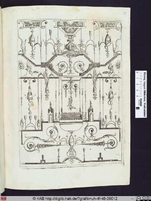 Grotesken, ornamentale Verzierungen und figürliche Darstellungen.