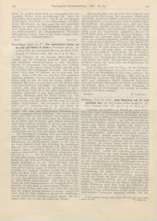 581-582 [Rezension] Rosenthal, F., Vier apokryphische Bücher aus der Zeit und Schule R. Akiba‘s (Assumptio Mosis, das 4. Buch Efra, die Apokalypse Baruch, das Buch Tobi)