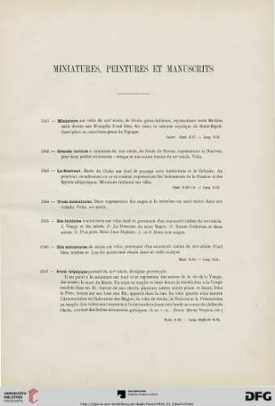 Miniatures, Peintures et Manuscrits, Ivores, Émaux peints, Coffrets, Objets divers (Nr. 1541-1730)