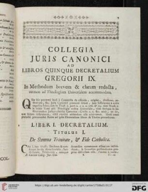 Liber I. Decretalium