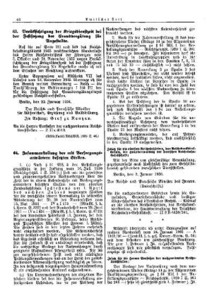 Zusammenstellung der mit Versorgungsanwärtern besetzten Stellen : [Allgemeine Verwaltungssachen] ; [Für das Reich] ; [Amtliche Erlasse] ; [Amtlicher Teil]
