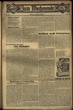 Zweite Ausgabe vom Sonntag, den 28. Oktober 1934.