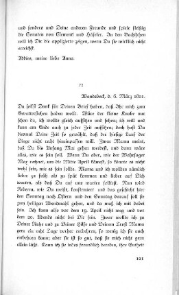 72 Wandsbeck, d. 6. März 1801.