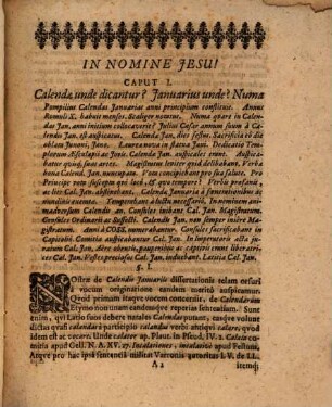 Dissertatio Historico-Philologica De Calendis Ianuariis
