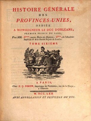 Histoire Générale Des Provinces-Unies. 6