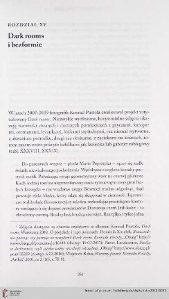 Rozdział XV Dark rooms i bezformie