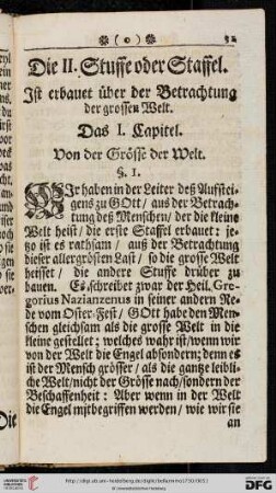 Die II. Stuffe oder Staffel ist erbauet ueber der Betrachtung der grossen Welt