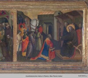 Marienkrönung mit Heiligen : Predella