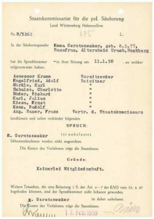 Gerstenecker, Emma