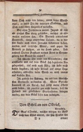 Von Schell an von Olbrück,