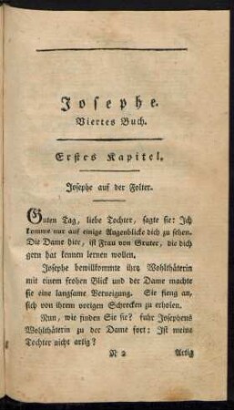Josephe. Viertes Buch.