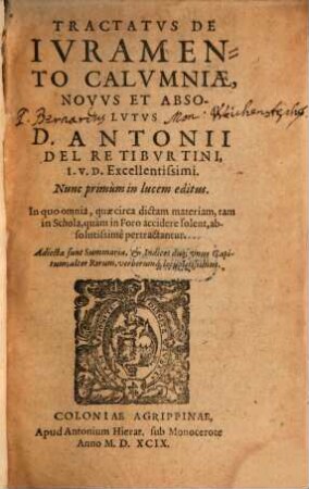 Tractatus de iuramento calumniae