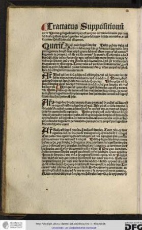 Queritur ad quid valet suppositio simplex. Dicendum quod primo valet ad assignationem subiectorum scientie...