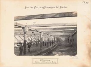Großschiffahrtsweg, Breslau Unterschleuse: Betonierungsarbeiten