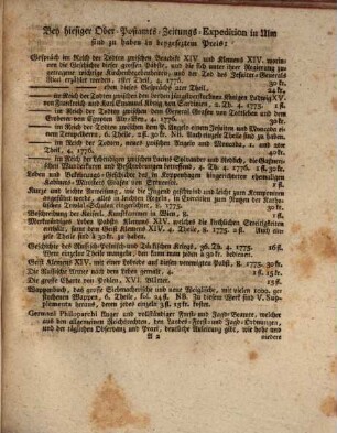 Gespräch im Reiche der Todten, zwischen dem lezt verstorbnen General der Gesellschaft Jesu Lorenz Ricci, dem P. Angelo, einem gewesnen Jesuiten, und dem Ritter Moncada, einem Tempelherrn : worinnen das merkwürdige Leben des erstern erzehlet, und noch viele neue und besondre, die aufgehobene Gesellschaft Jesu betreffende Dinge angeführt werden