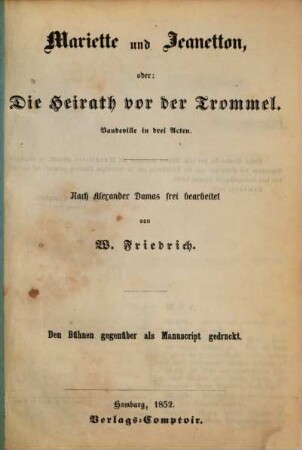 Das Theater des Auslandes. 4. 1852, H. 11