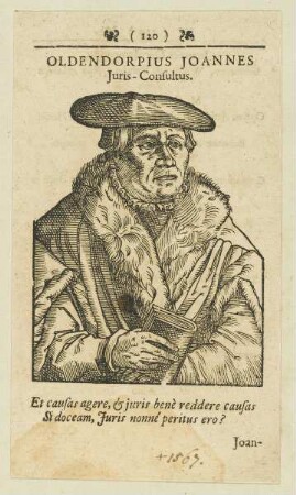 Bildnis des Joannes Oldendorpius