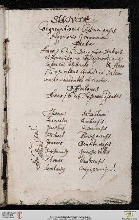 Statuten der oberdeutschen Zisterzienserkongregation