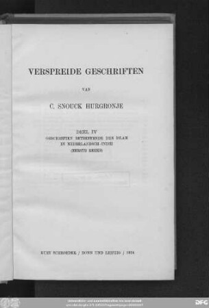 Deel4, 1. Reeks: Verspreide Geschriften