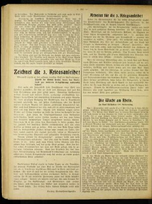 Arbeitet für die 3. Kriegsanleihe!