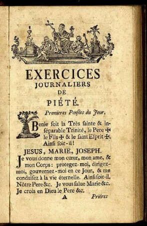 Premieres Pensées du Jour. - Prières du Soir.