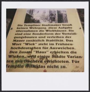 Informationsschild in Templin