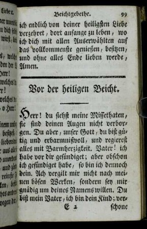 Vor der heiligen Beicht.