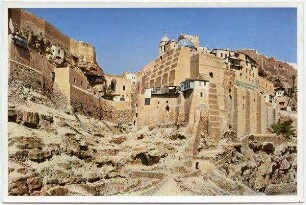 The Monastery of Mar Saba. Le Convent de Mar Saba. Das Kloster Mar Saba