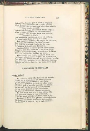 Canciones personales : Soneto prologal [y] Noche de invierno [y] Claro de luna [y] Lo inesperado