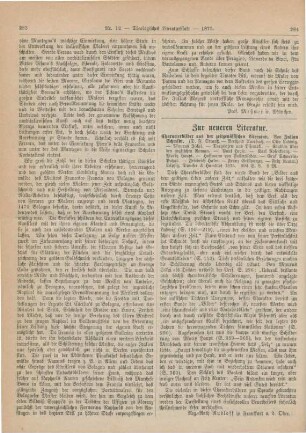 284 Zur neueren Literatur