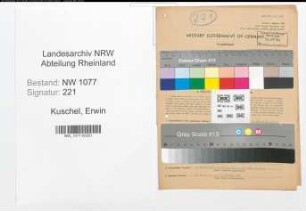 Entnazifizierung Erwin Kuschel , geb. 21.07.1909 (Polizist)
