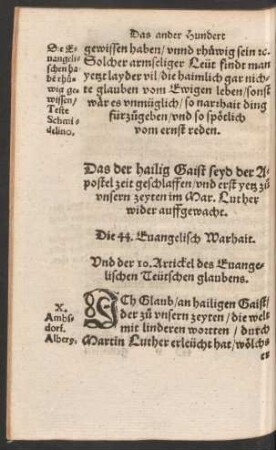 Die 44. Evangelisch Warhait.
