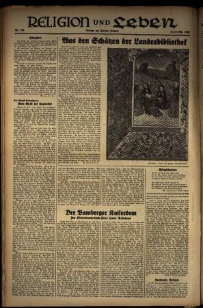 Zweite Ausgabe vom Sonntag, den 16. Mai 1937.