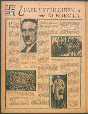 ¿Sabe usted quién es Adolfo Hitler, el hombre que alborota a Alemania?