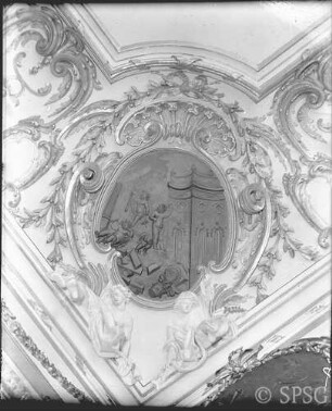 Potsdam, Neues Palais, Obere Galerie, R.: 241, Nordwestecke der Decke.