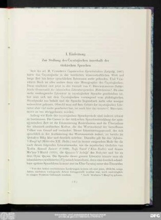 I. Einleitung Zur Stellung des Čaγatajischen innerhalb der türkischen Sprachen