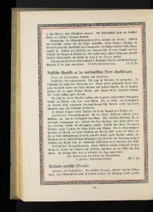 Russische Angriffe an der wolhynischen Front abgeschlagen.