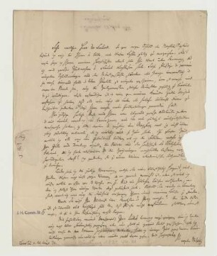 Brief von Johann Gustav Gottlieb Büsching an Joseph Heller