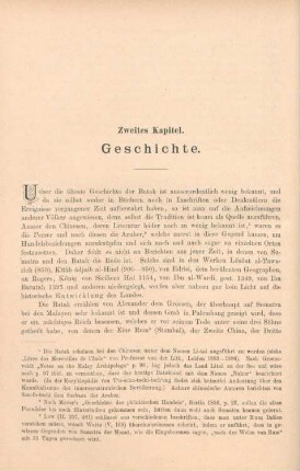 Zweites Kapitel. Geschichte