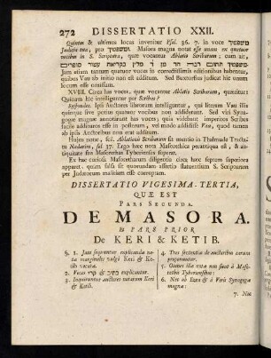 272-287, Dissertatio Vigesima Tertia