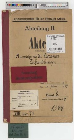 Auswirkung der Locarno-Verhandlungen: Bd. 8